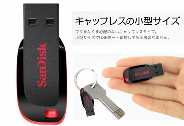 16GB サンディスク USBメモリ 16GB Sandisk Cruzer Blade キャップレス USBフラッシュメモリー SDCZ50-016G-B35  クルーザーグライドの通販はau PAY マーケット - 翼通商株式会社 | au PAY マーケット－通販サイト